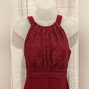 Morgan & Co. Burgundy Sparkle Evening Gown - Juniors 5/6 (NWT)